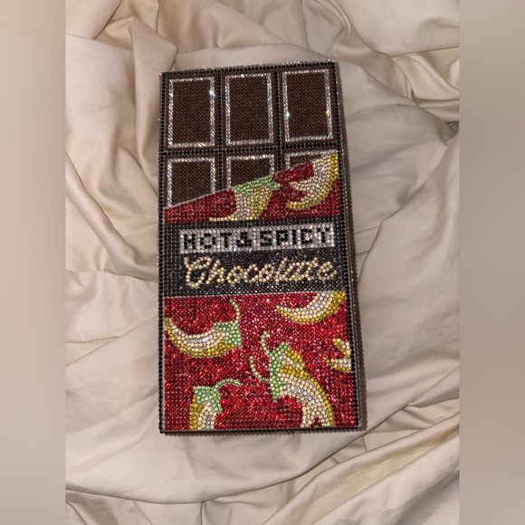 Unique, rare gemstone, 
Hot & Spicy Chocolate Clutch
Gold chain, shoulder strap - Picture 1 of 10